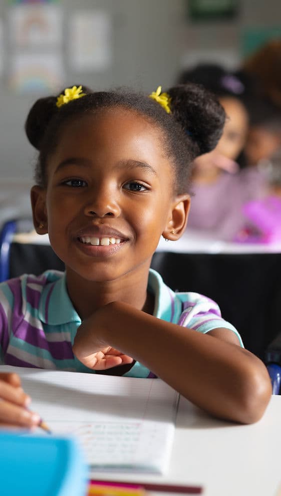 A smiling student
