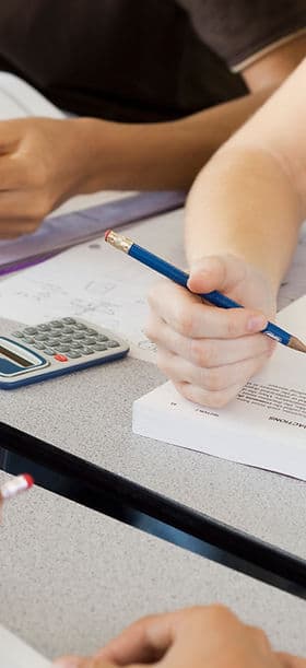 A student working through a maths problem